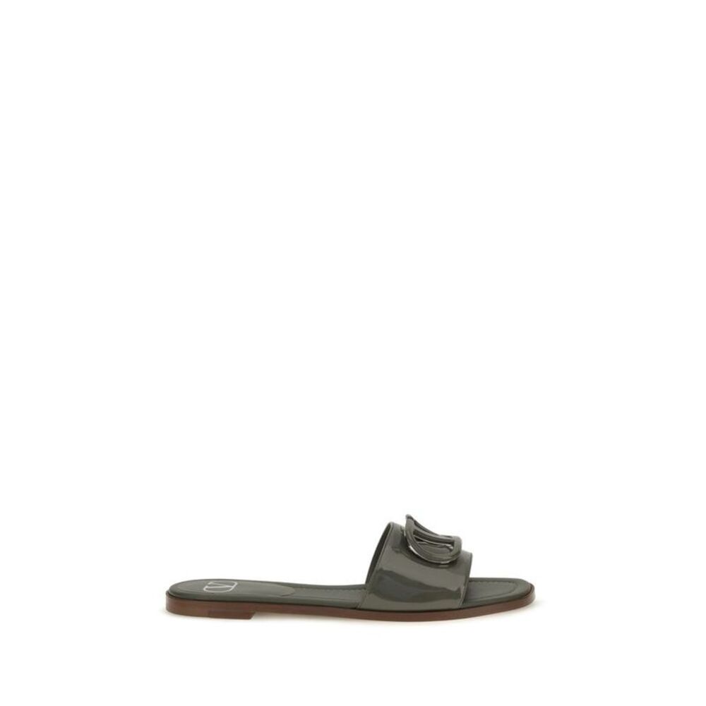Valentino Garavani Bicolor Calf Leather Bos Taurus Flat Women's Sandals